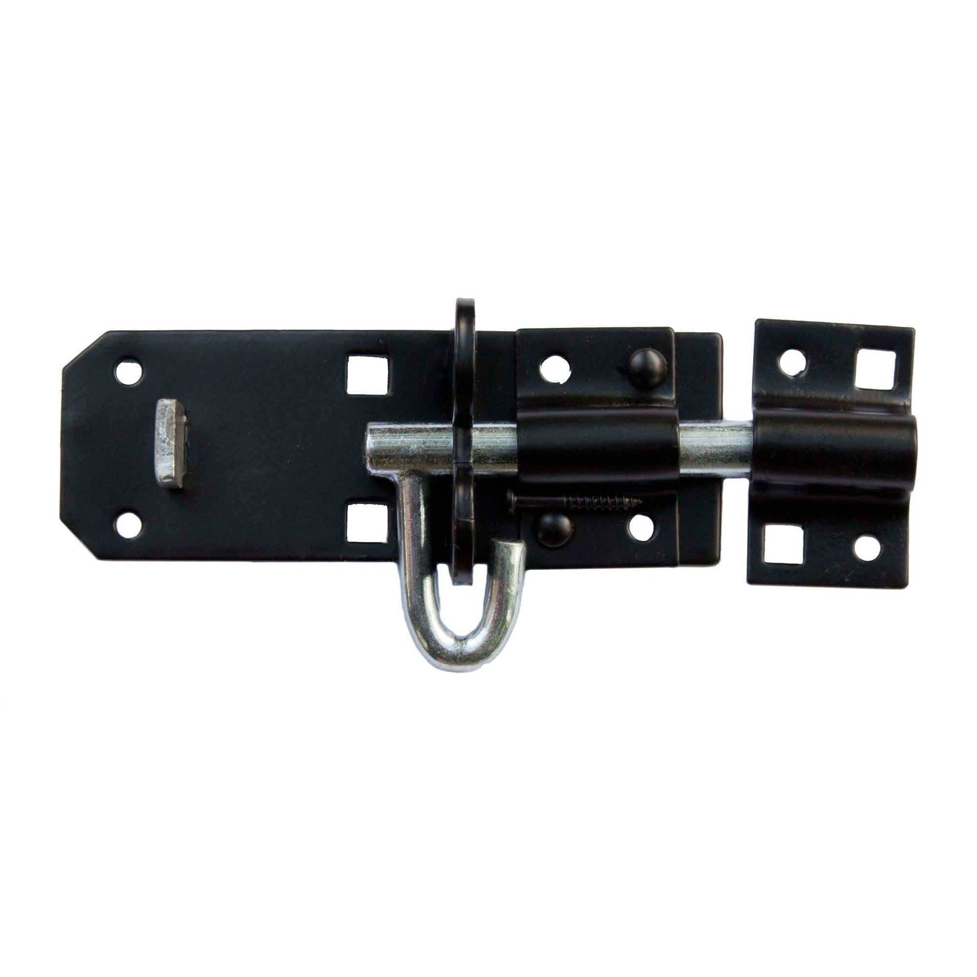 Blooma Black Powder-coated Steel Brenton Door bolt (L)102mm (W)35mm