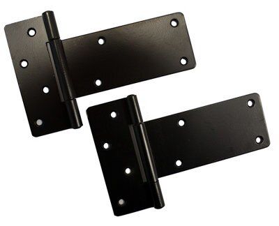 Blooma Black Powder-coated Steel Tee hinge (L)127mm