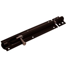 Blooma Black Steel Barrel Door bolt (L)254mm (W)46mm