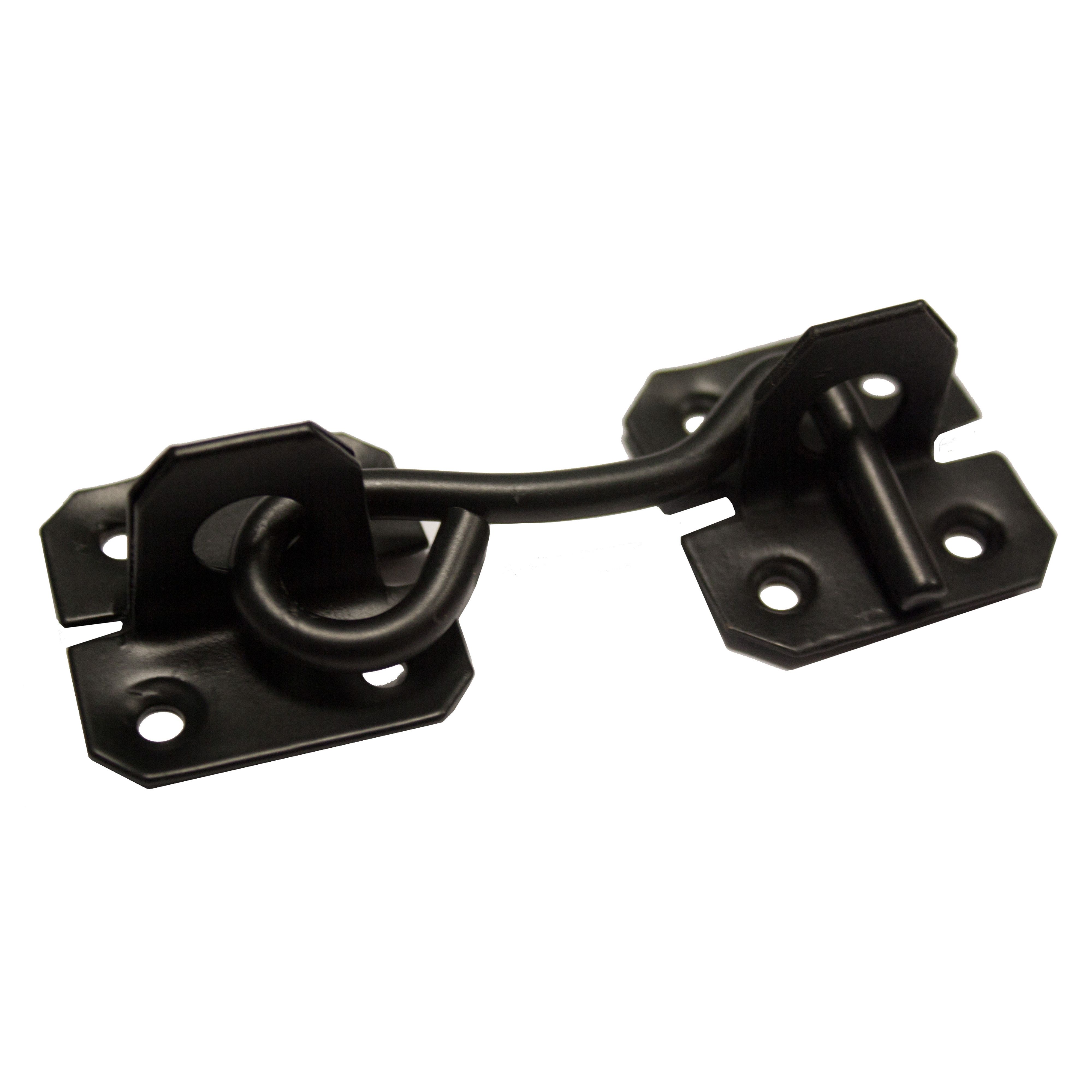 Blooma Black Steel Cabin Hook, (l)76mm 