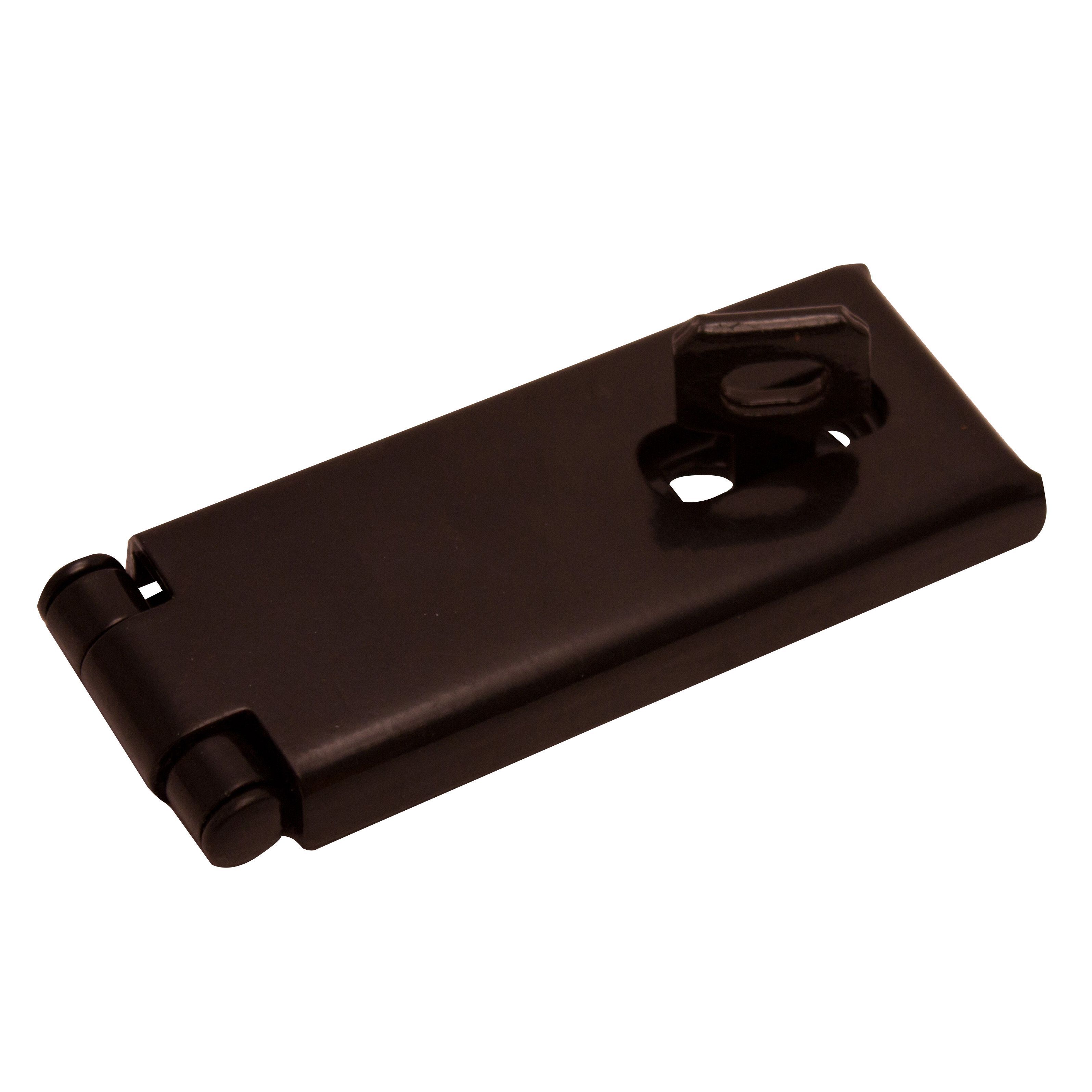 Blooma Black Steel Hasp & staple, (L)114mm (W)46mm DIY at B&Q