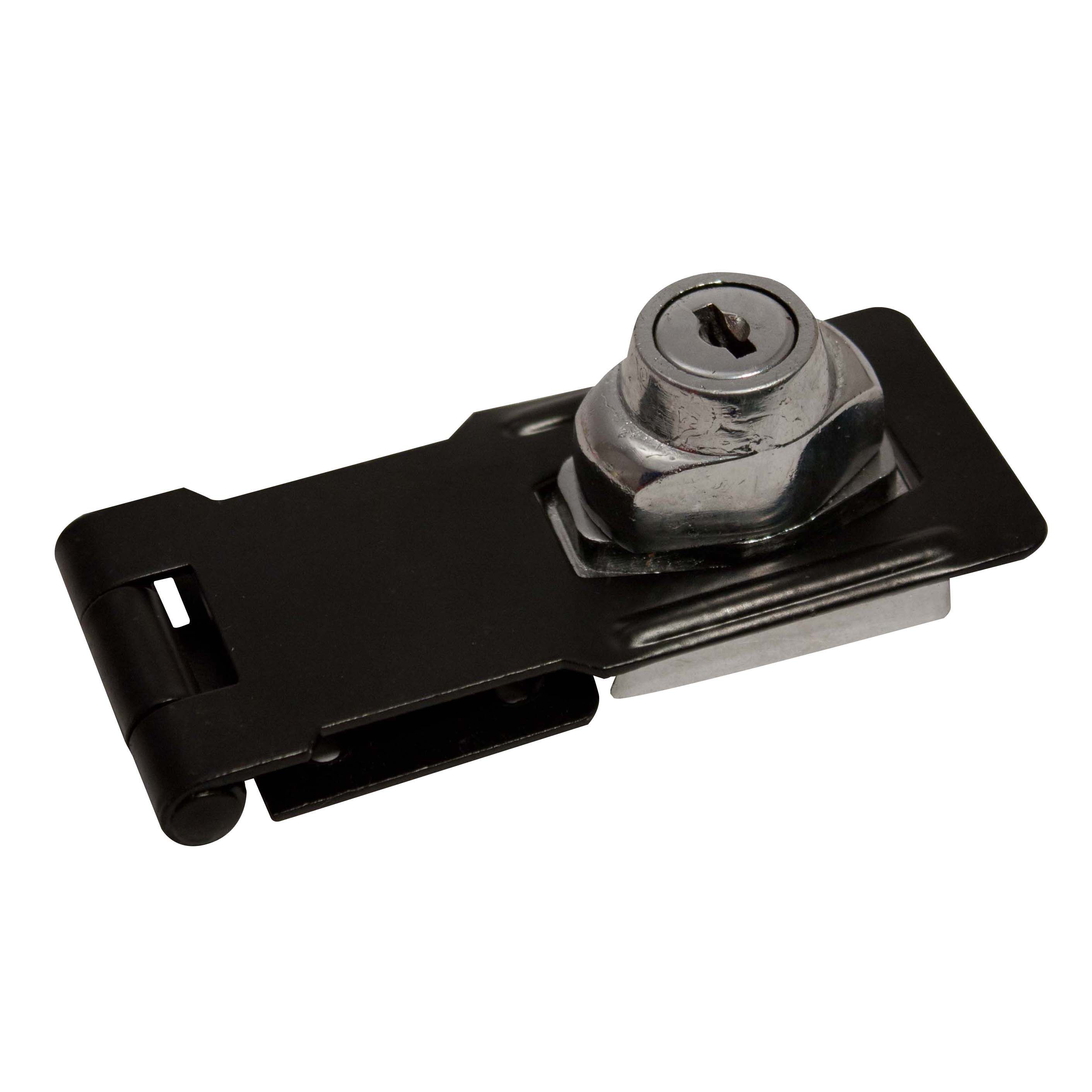 Blooma Black Steel Hasp & staple, (L)89mm (W)42mm DIY at B&Q