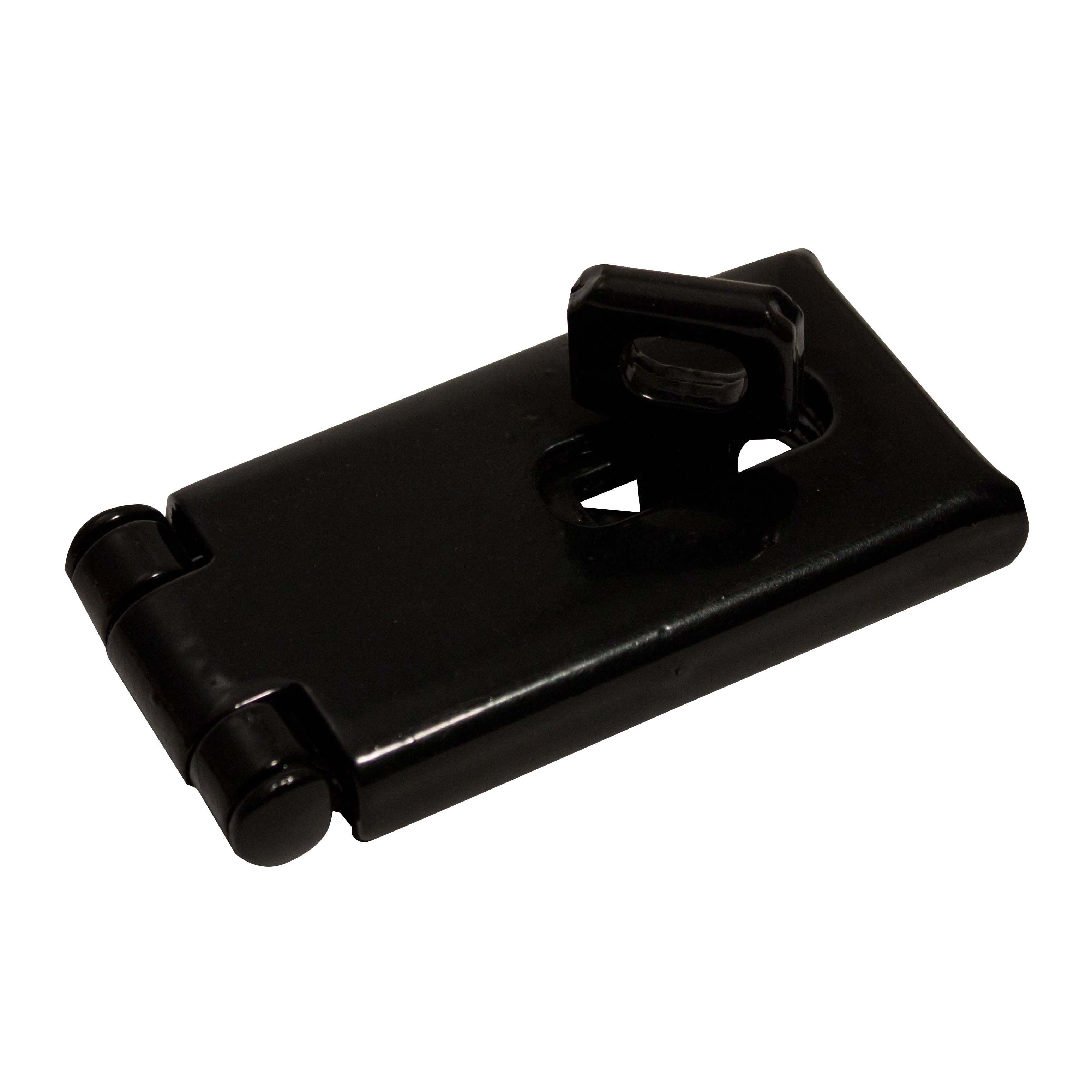 Blooma Black Steel Hasp & staple, (L)89mm (W)47mm