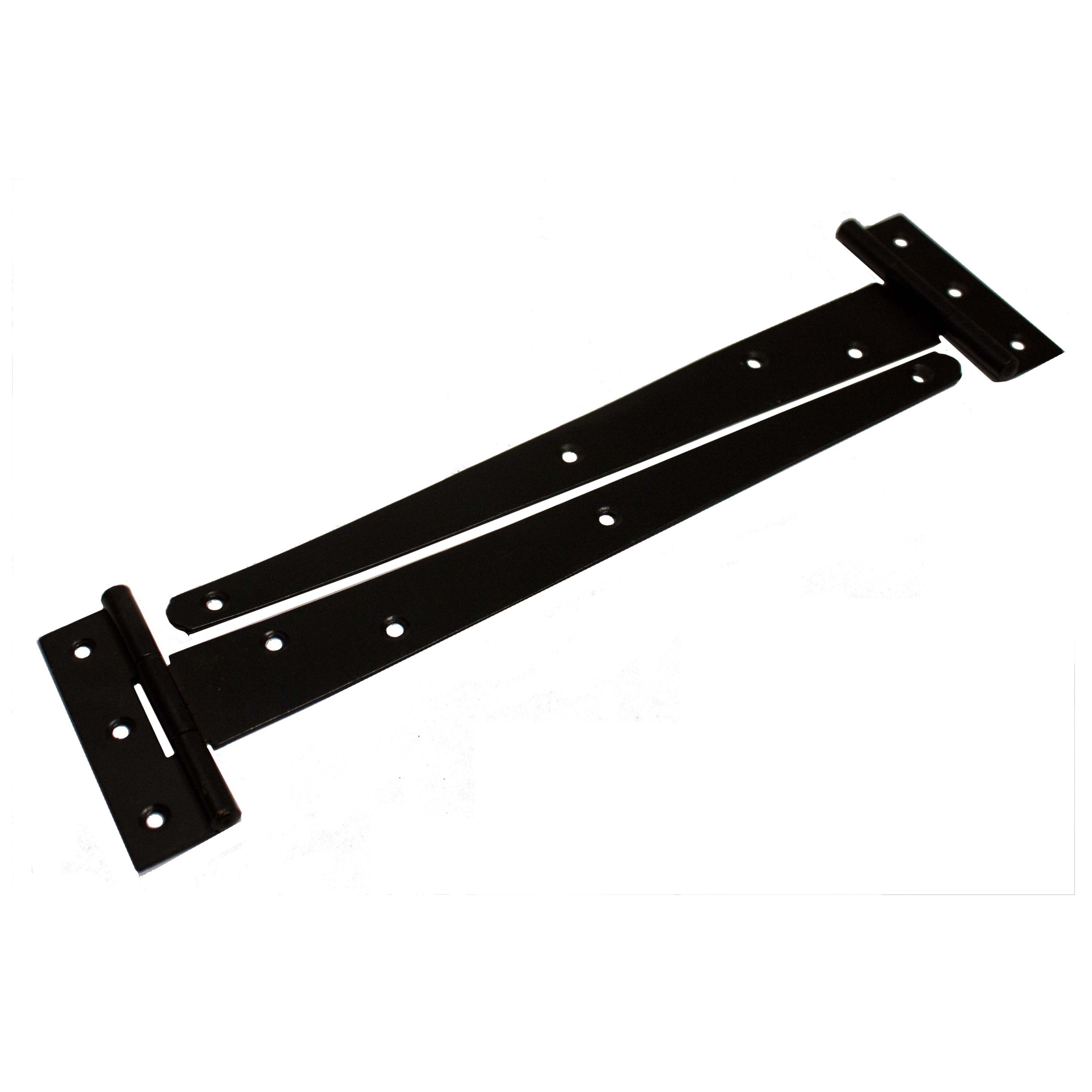 Blooma Black Steel Tee hinge (L)254mm, Pack of 2