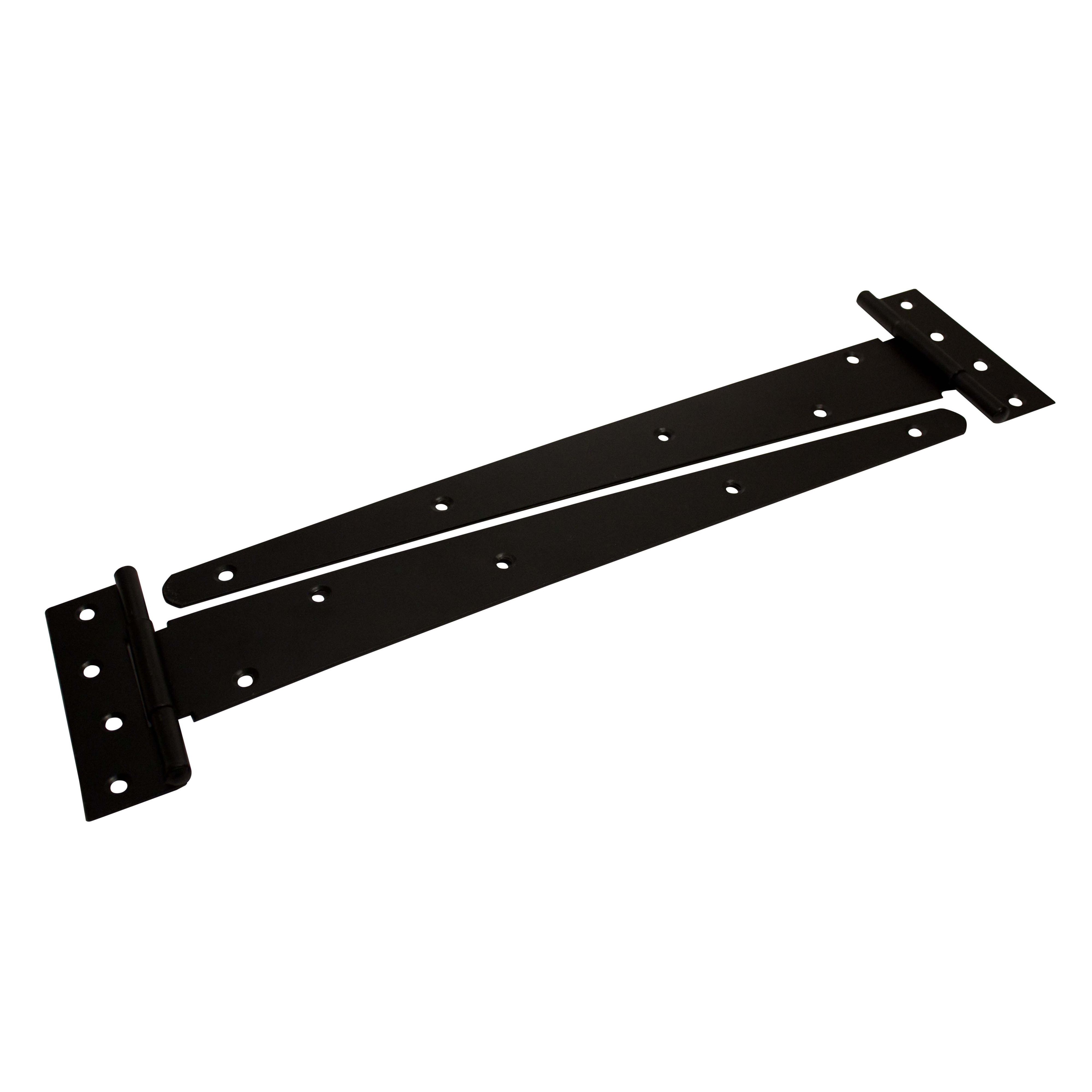Blooma Black Steel Tee hinge (L)381mm, Pack of 2 DIY at B&Q