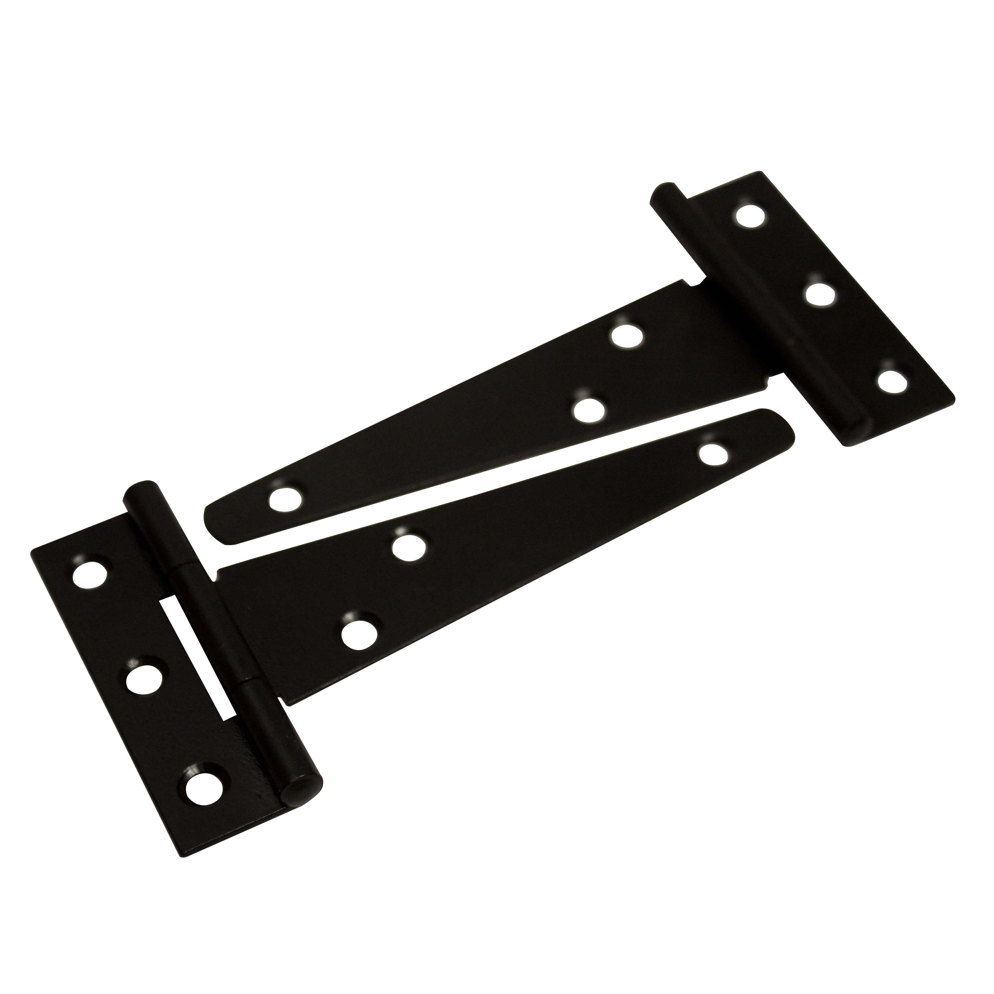 Blooma Black Steel Tee hinge (L)76mm, Pack of 2 DIY at B&Q