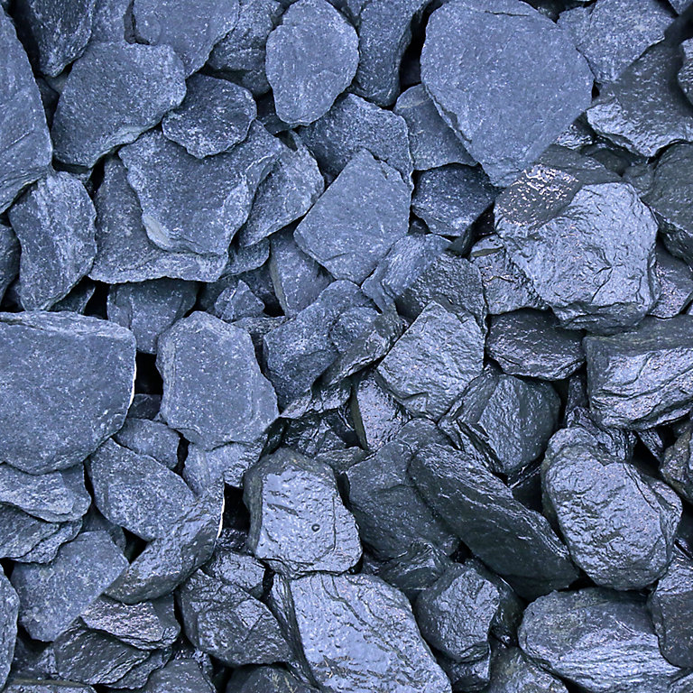 Blooma Blue Slate Decorative Chippings, Blue Slate Landscaping Rock