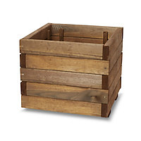 Blooma Bopha Brown Wooden Square Planter