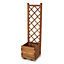 Blooma Bopha Pressure treated wood brown Wooden Square Planter