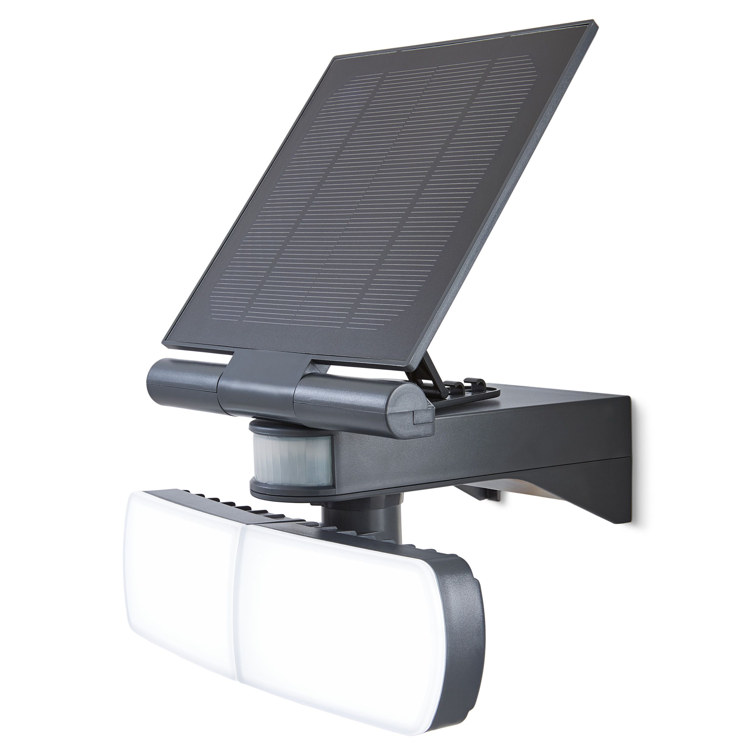 Blooma Brampton Charcoal grey Solar-powered LED PIR Motion sensor Outdoor Security light