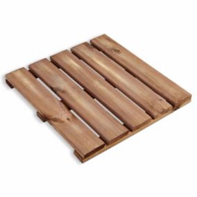 Blooma Brantas Brown Pine Deck tile (L)50cm (W)50cm (T)40mm