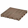 Blooma Brown Composite Deck tile (L)40cm (W)40cm (T)45mm