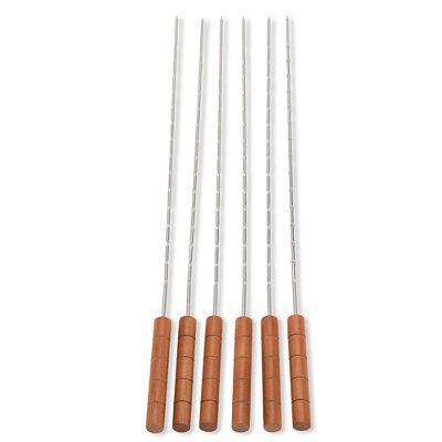 Blooma Brown & grey Stainless steel & wood Barbecue tool set