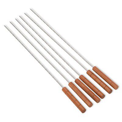 Blooma Brown & grey Stainless steel & wood Barbecue tool set
