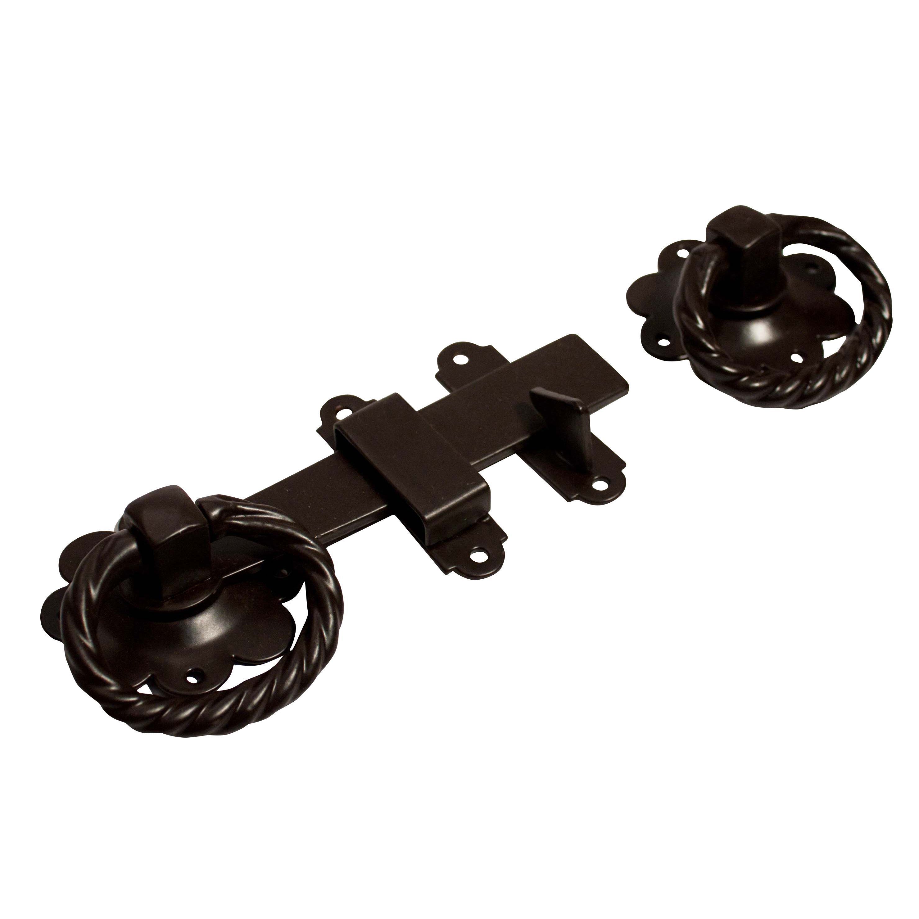 Blooma Brown Steel Ring gate latch, (L)152mm DIY at B&Q