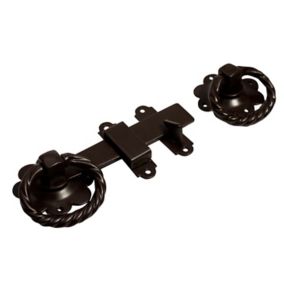Blooma Brown Steel Ring gate latch, (L)152mm