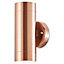 Blooma Candiac Copper effect Mains-powered LED Outdoor Wall light 760lm
