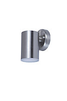 Blooma Candiac Grey Silver effect Mains-powered LED Outdoor Down fixed Down fixed Wall light 380lm