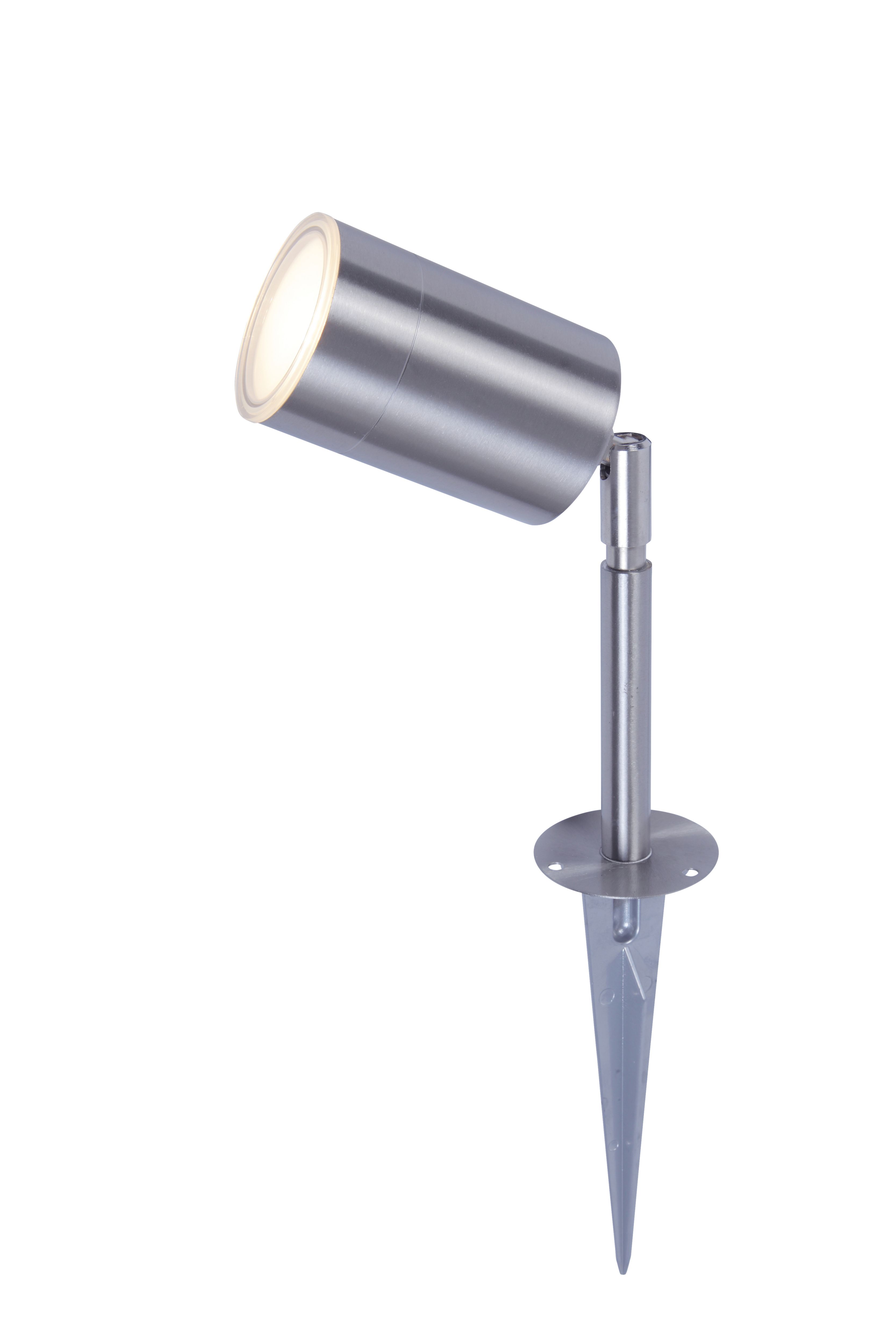 Blooma Candiac Silver effect LED Outdoor Single Spike light (D)60mm