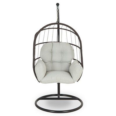 Blooma Cannock Grey Plastic Foldable Egg Chair