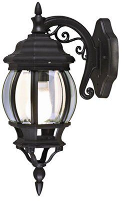 Blooma Canterbury Black Mains Powered Outdoor Wall Light Diy At B Q