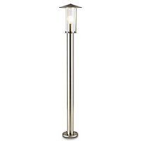 Blooma Chignik Brushed Silver effect Mains-powered Halogen Lamp post (H)1000mm