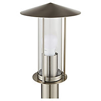 Blooma Chignik Brushed Silver effect Mains-powered Halogen Lamp post (H)1000mm