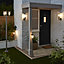 Blooma Chignik Silver effect Mains-powered Halogen Outdoor Lantern Wall light