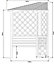 Blooma Chiltern Corner arbour, (H)2100mm (W)1580mm (D)1580mm - Assembly required