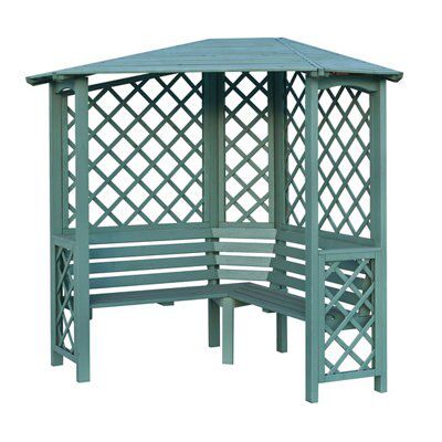Blooma Chiltern Lattice Corner arbour, (H)2100mm (W)1580mm (D)1580mm - Assembly required
