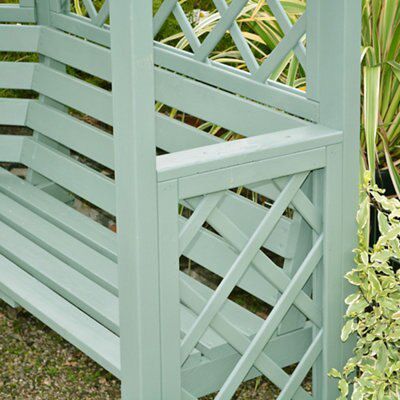 Blooma Chiltern Lattice Corner arbour, (H)2100mm (W)1580mm (D)1580mm - Assembly required