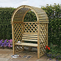 Blooma Chiltern Round top Softwood Arbour