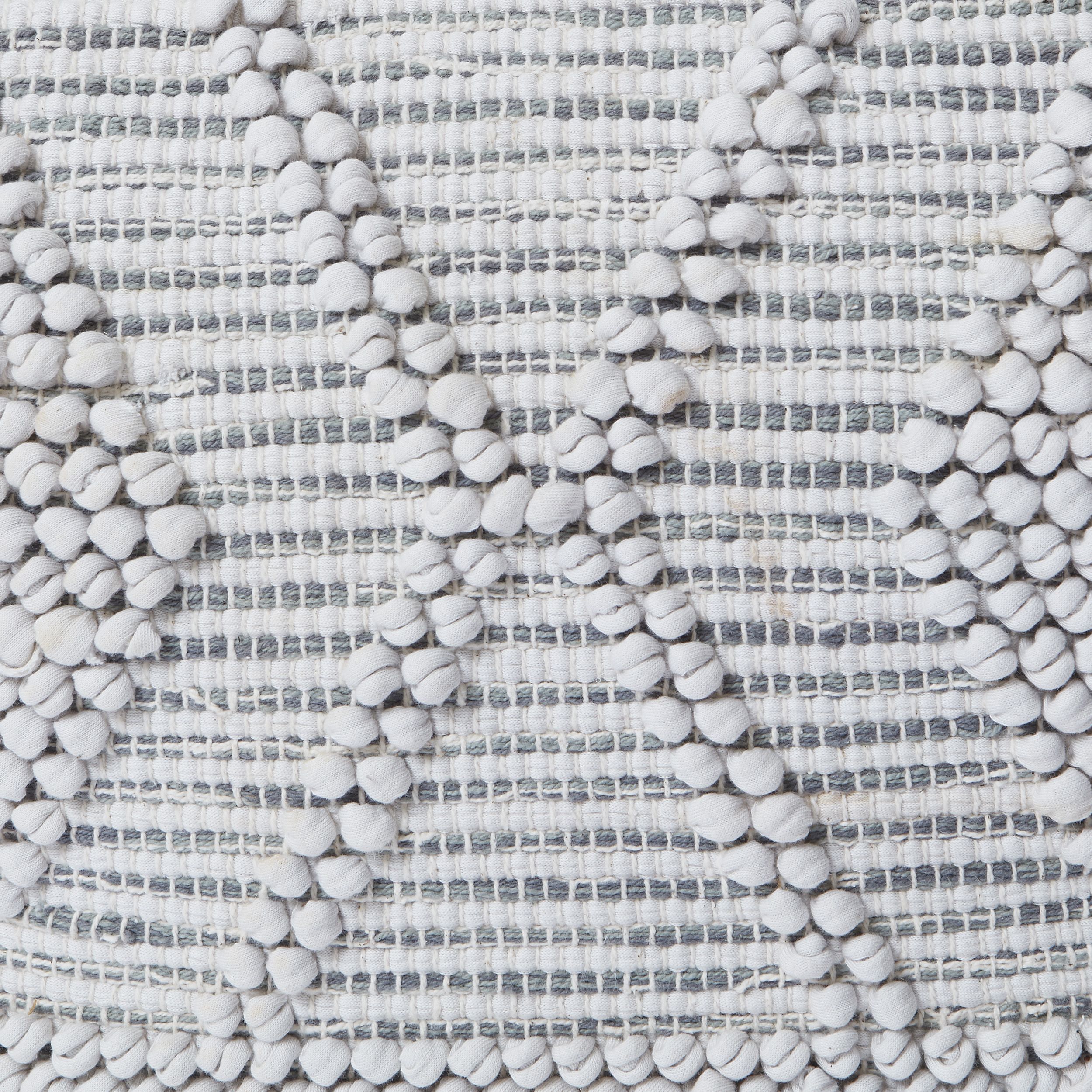 Blooma Crochet stitch Grey Square Pouffe