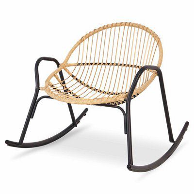 Blooma Cuba Cream Wooden Rocking Chair