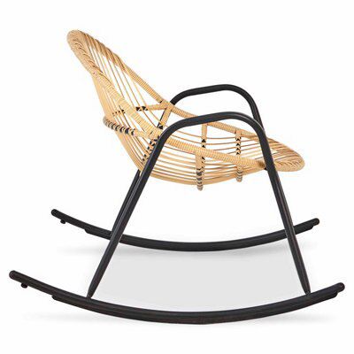 Blooma Cuba Cream Wooden Rocking Chair