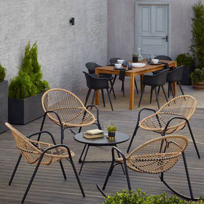 Blooma Cuba Cream Wooden Rocking Chair