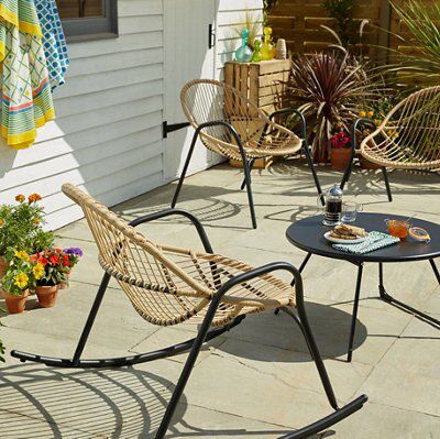 Blooma Cuba Cream Wooden Rocking Chair