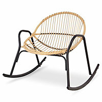 Blooma Cuba Wooden Cream Rocking Chair
