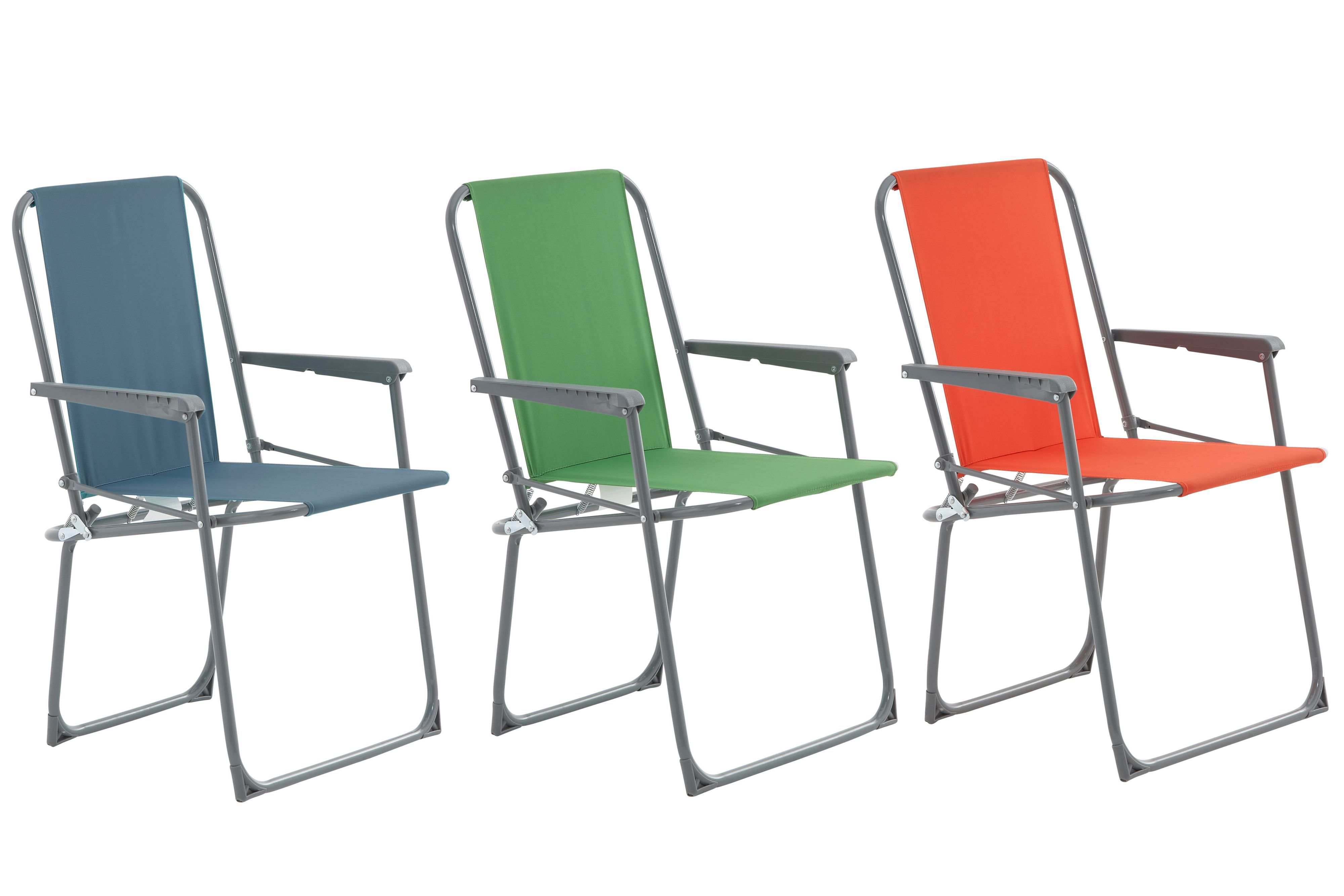 Blooma Curacao Metal Multicolour Foldable Picnic Chair