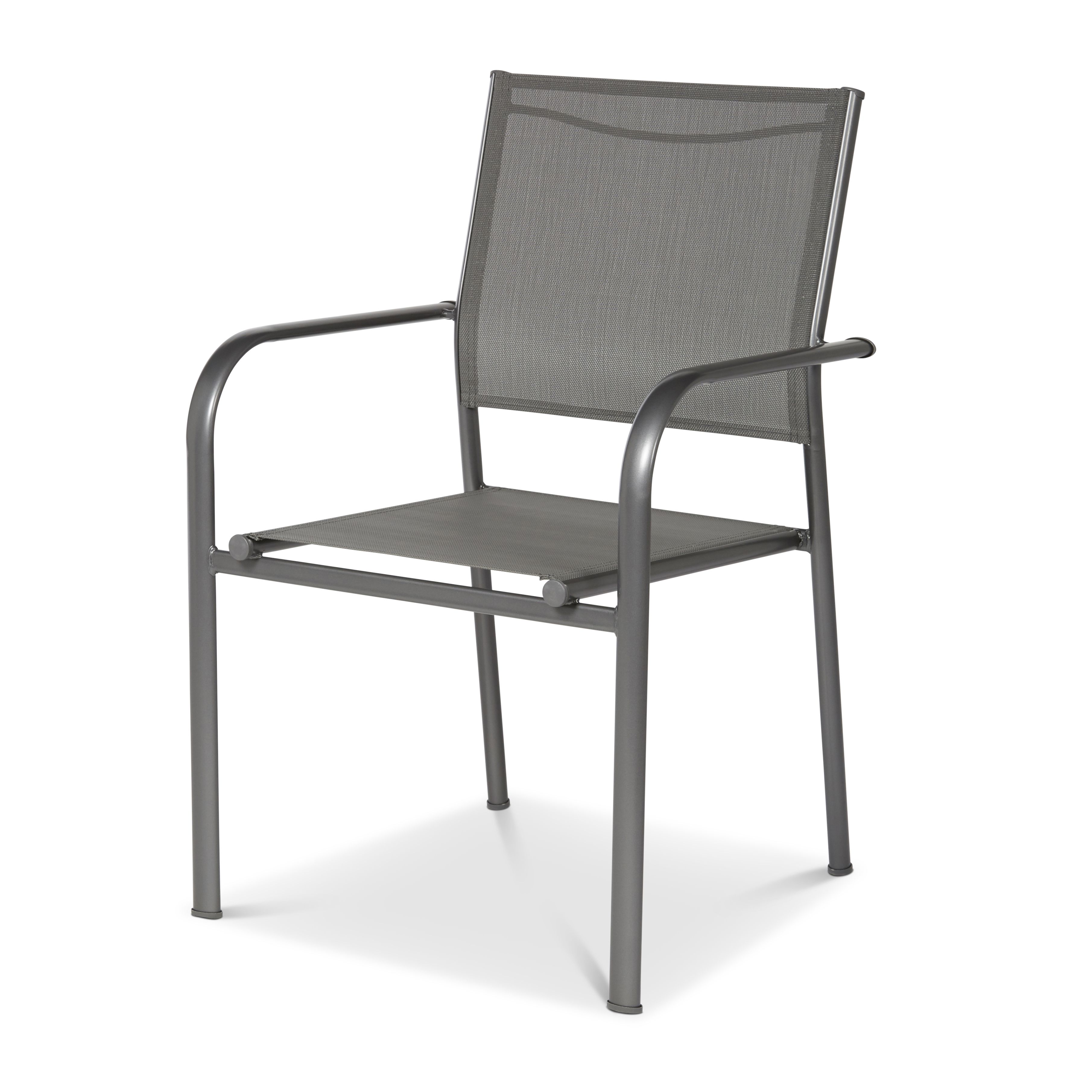 Dallas grey metal 2025 armchair
