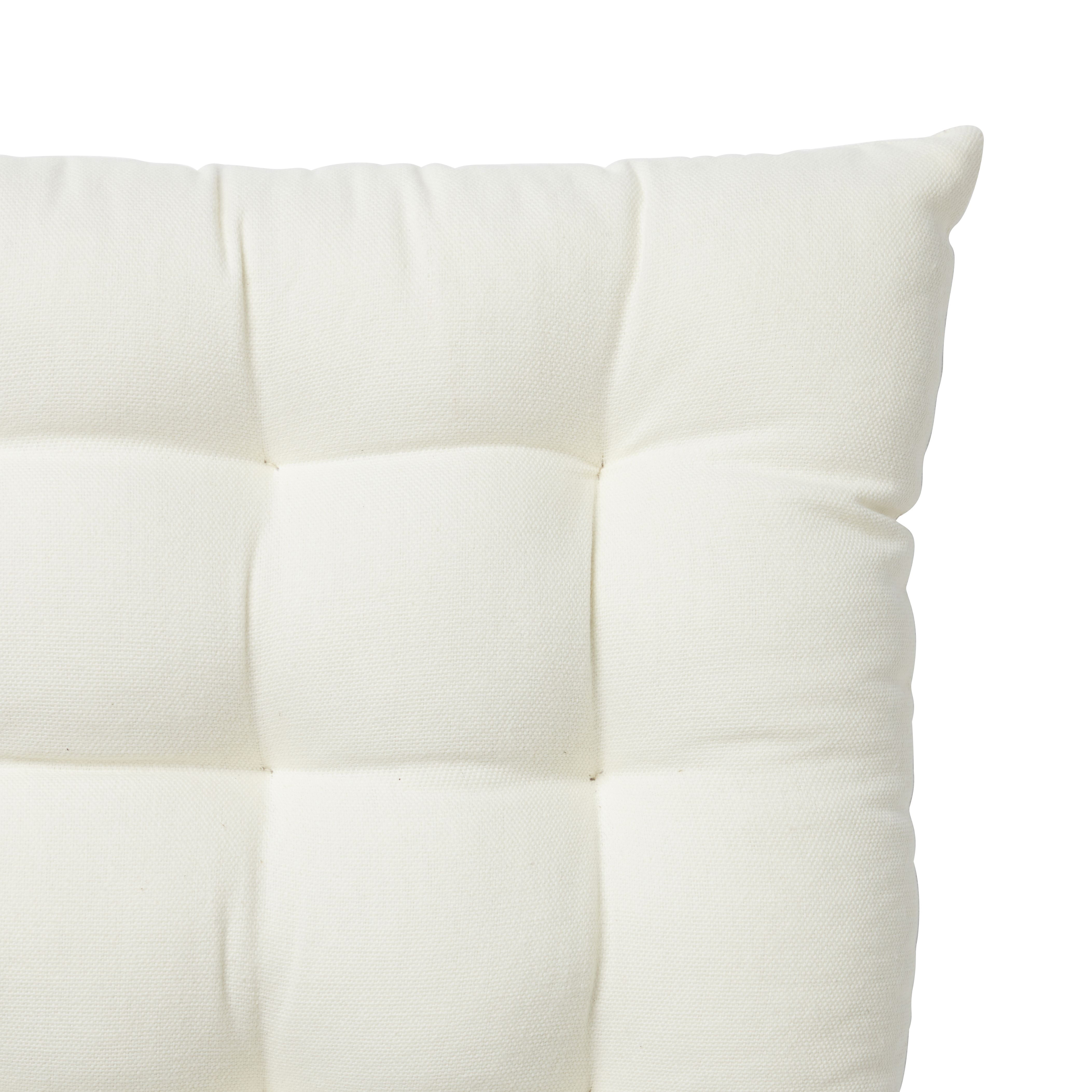 Blooma Denia Off white Plain Square Seat pad (L)36cm x (W)36cm