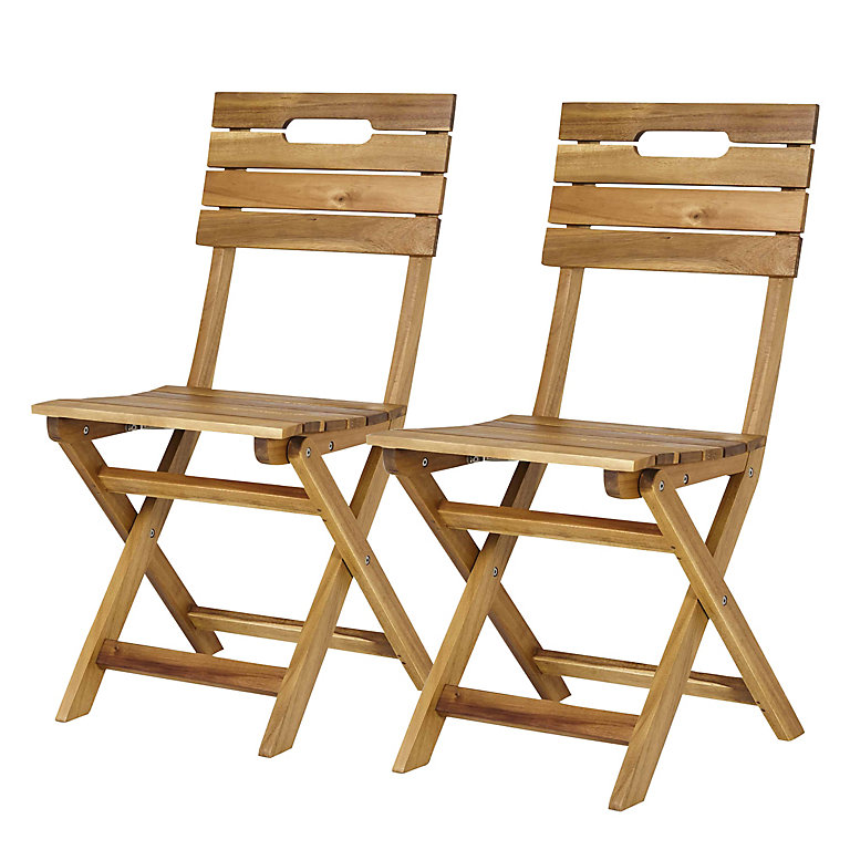 Blooma Denia Wooden Foldable, Wooden Outdoor Foldable Chairs