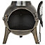 Blooma Diogo Cast iron & steel Chiminea