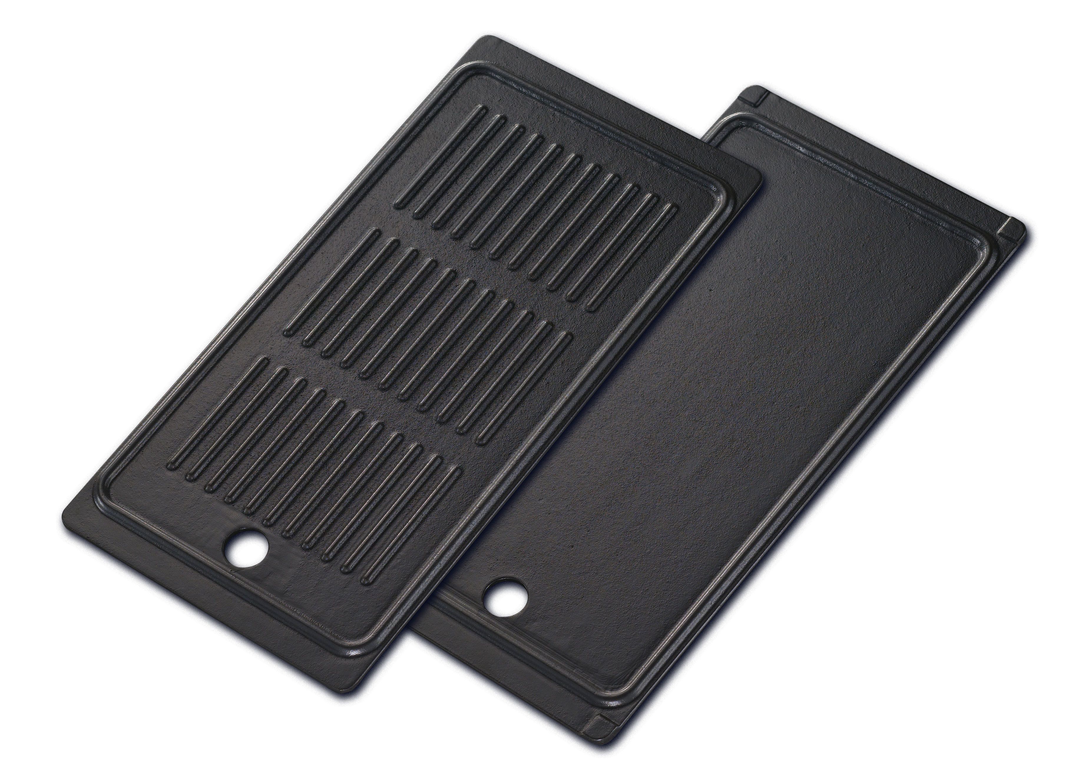 Blooma Double sided Rectangular Cast iron & polyethylene (PE) Plancha 44cm(L) x 20cm(W)