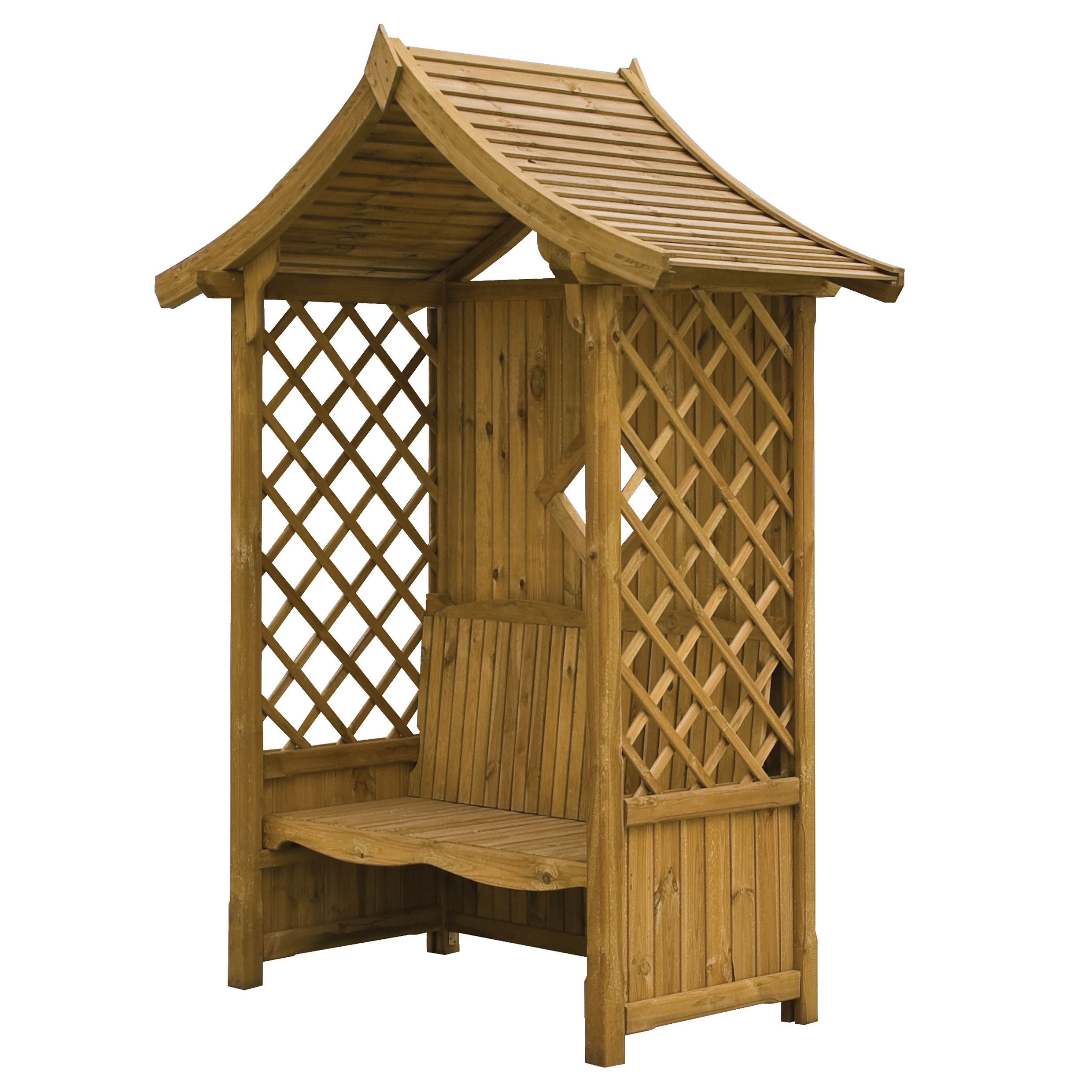 Blooma Elegant Softwood Arbour - Assembly service included | DIY at B&Q