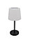 Blooma Elgini Black & white Solar-powered LED Outdoor Table lamp