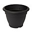 Blooma Florus Black Plastic Bell Circular Plant pot (Dia)30cm