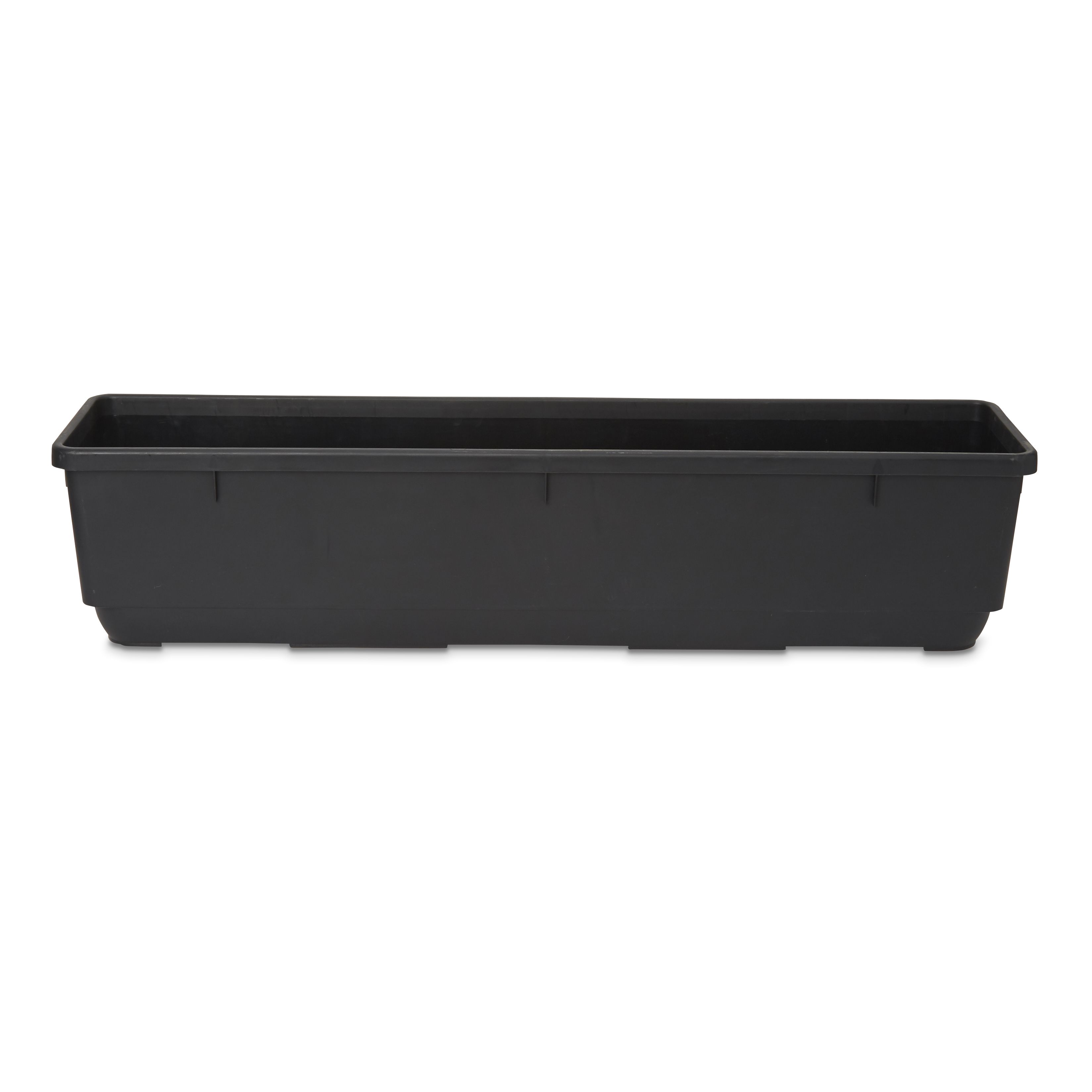 Blooma Florus Black Plastic Bell Rectangular Trough (H)20cm (W)90cm