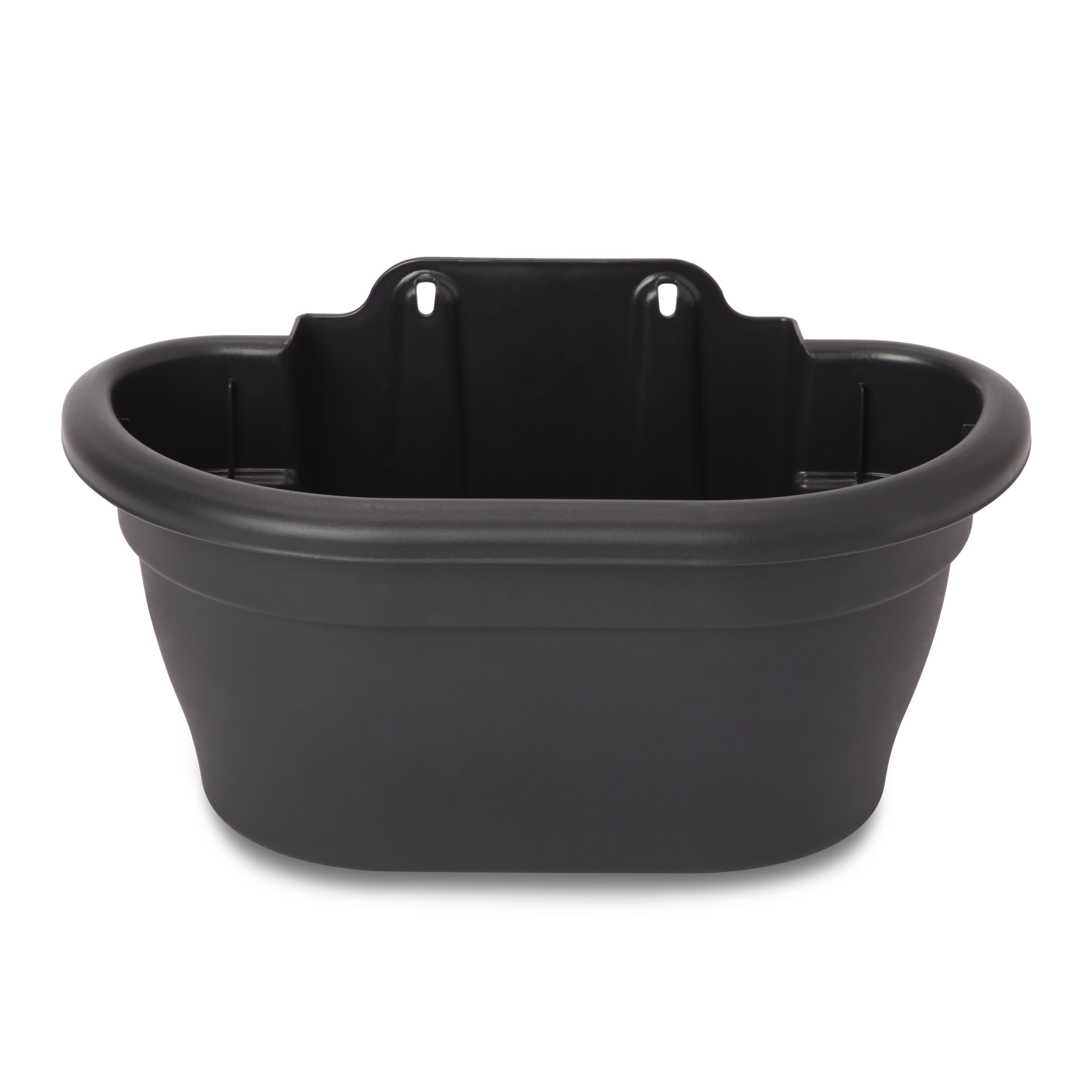 Blooma Florus Black Plastic Oval Trough (H)18cm (W)30cm