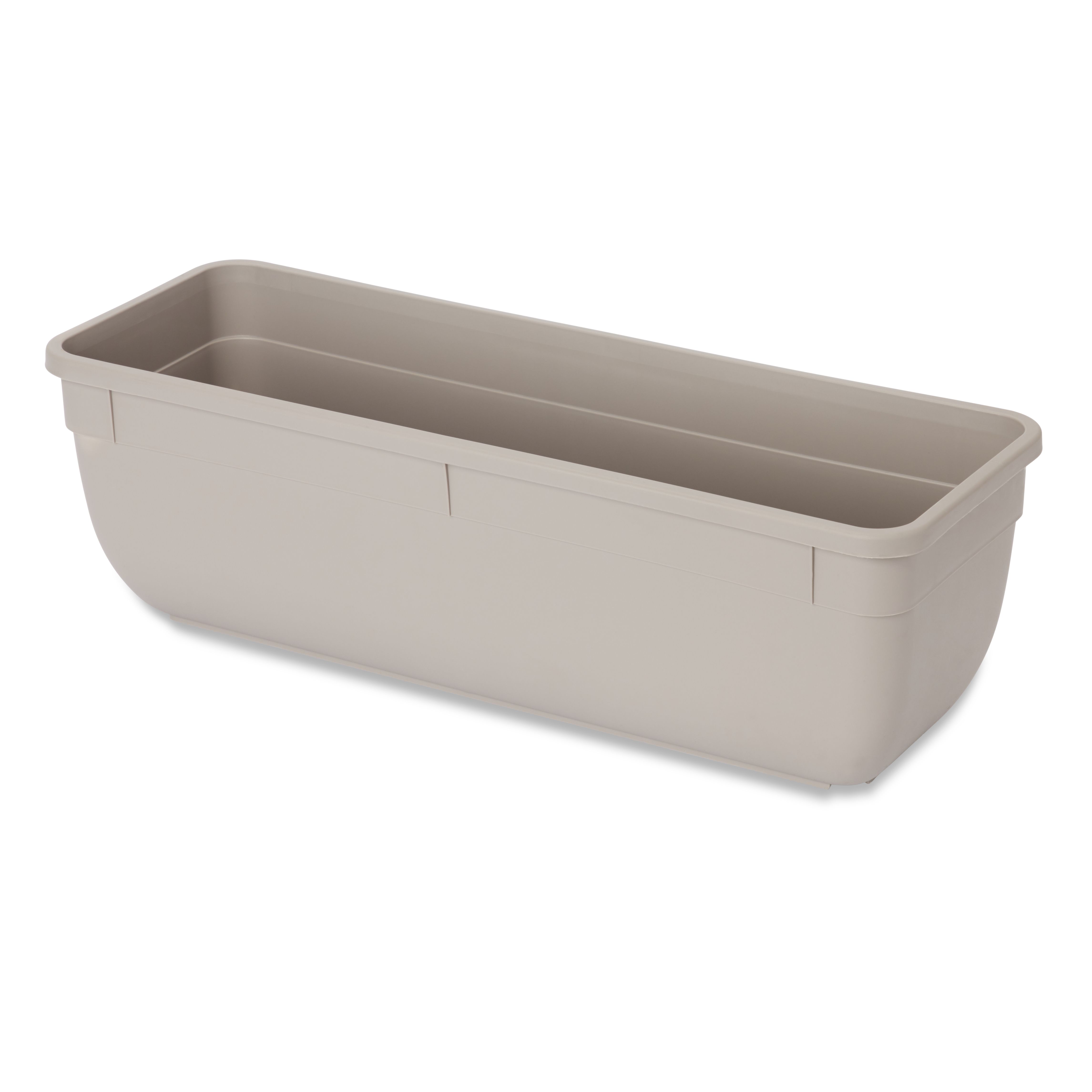 Blooma Florus Taupe Plastic Bell Square Trough 40cm